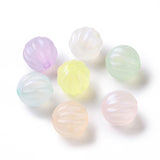 Luminous Acrylic Beads, Glitter Beads, Glow in the Dark, Pumpkin, Mixed Color, 11mm, Hole: 2mm, 50pc/Set