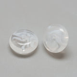 Acrylic Beads, Imitation Gemstone Style, Two Tone Color, Rondelle, White, 10x5.5mm, Hole: 1.6mm, 50pc/Set