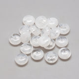 Acrylic Beads, Imitation Gemstone Style, Two Tone Color, Rondelle, White, 10x5.5mm, Hole: 1.6mm, 50pc/Set