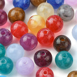 Round Imitation Gemstone Acrylic Beads, Mixed Color, 8mm, Hole: 2mm, 50pc/Set