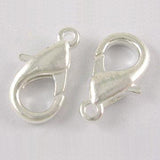 Zinc Alloy Lobster Claw Clasps, Cadmium Free & Nickel Free & Lead Free, Silver Color Plated, 10x6mm, Hole: 1mm, 20pc/Set