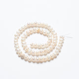 Natural Cultured Freshwater Pearl Beads Strands, Nuggets, Creamy White, 5~6mm, Hole: 0.8mm, about 62pcs/strand, 13.77 inch~14.17 inch