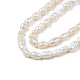 Natural Cultured Freshwater Pearl Beads Strands, Rice, Seashell Color, 2.5~8x2.5~3.5mm, Hole: 0.6mm, about 69~75pcs/strand, 13.98 inch~14.17 inch(35.5cm~36cm)