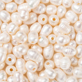 Natural Cultured Freshwater Pearl Beads, Oval, Seashell Color, 7~10x7~8mm, Hole: 1.8mm, 10pcs/Set