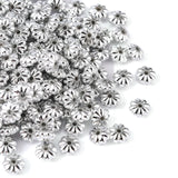 Silver Plating Acrylic Spacer Beads, Flower, Silver Color, about 6mm in diameter, 3mm thick, hole: 1mm, 200pc/Set