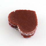 Food Resin Cake Pendants, Mixed Color, 28x33x11mm, Hole: 2mm, 5pc/Set