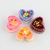 Food Resin Cake Pendants, Mixed Color, 28x33x11mm, Hole: 2mm, 5pc/Set