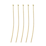 Brass Ball Head Pins, Golden, 70x0.6mm, 22 Gauge, Head: 1. 5mm, about 112pcs/20g