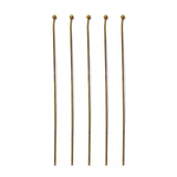 Brass Ball Head Pins, Antique Bronze, 70x0.7mm, 21 Gauge, Head: 1.85mm, about 175pcs/40g