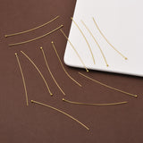 Brass Ball Head Pins, Golden, Size: about 0.7mm thick(21 Gauge), 70mm long, about 75pcs/20g, Head: 1.8mm