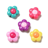 Opaque Acrylic Beads, Flower, Mixed Color, 15.5x16x9mm, Hole: 2.8mm, 50pc/Set