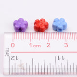 Solid Color Acrylic Beads, Flower, Mixed Color, 8.5x9x4mm, Hole: 2mm, 200pc/Set