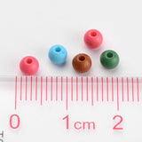 Solid Chunky Acrylic Ball Beads, Round, Mixed Color, 4mm, Hole: 1mm, 500pc/Set