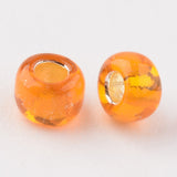 12/0 Glass Seed Beads, Silver Lined Round Hole, Round, Orange Red, 2mm, Hole: 1mm, about 3306pcs/50g