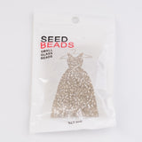 8/0 Glass Seed Beads, Silver Lined Round Hole, Round, White, 3mm, Hole: 1mm, about 1097pcs/50g