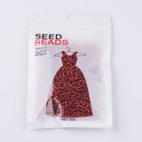 8/0 Glass Seed Beads, Silver Lined Round Hole, Round, Red, 3mm, Hole: 1mm, about 1097pcs/50g, 50g/Set