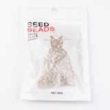 6/0 Round Silver Lined Round Hole Glass Seed Beads, White, 4mm, Hole: 1.5mm, about 496pcs/50g