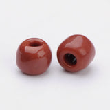 8/0 Opaque Colours Round Glass Seed Beads, Coconut Brown, Size: about 3mm in diameter, hole:1mm, about 1101pcs/50g