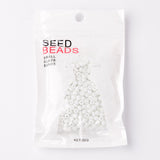 6/0 Opaque Colours Round Glass Seed Beads, White, Size: about 4mm in diameter, hole:1.5mm, about 495pcs/50g, 50g/Set