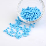 6/0 Opaque Colours Round Glass Seed Beads, Light Sky Blue, Size: about 4mm in diameter, hole:1.5mm, about 495pcs/50g, 50g/Set