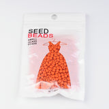 6/0 Opaque Colours Round Glass Seed Beads, Dark Orange, Size: about 4mm in diameter, hole:1.5mm, about 495pcs/50g