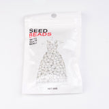 6/0 Opaque Colors Lustered Round Glass Seed Beads, White, Size: about 4mm in diameter, hole:1.5mm, about 495pcs/50g