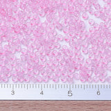 MIYUKI Round Rocailles Beads, Japanese Seed Beads, 11/0, (RR1320) Dyed Transparent Pearl Pink, 2x1.3mm, Hole: 0.8mm, about 1111pcs/10g