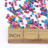 6/0 Baking Paint Glass Seed Beads, Mixed Color, 4~5x3~4mm, Hole: 1~2mm, about 1100pcs/50g, 50g/Set