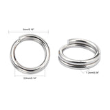 Tarnish Resistant 160pcs Jewelry Findings Original Color 304 Stainless Steel Split Rings, Double Loops Jump Rings, 5x1.2mm, about 3.8mm inner diameter,about 160pcs/10g