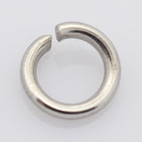 Tarnish Resistant 304 Stainless Steel Open Jump Rings, Stainless Steel Color, 8x1.5mm, Inner Diameter: 5mm, 100pc/Set