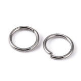 304 Stainless Steel Open Jump Rings, Stainless Steel Color, 20 Gauge, 7x0.8mm, Inner Diameter: 5.4mm, about 127pcs/10g, 10g/Set