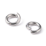 304 Stainless Steel Open Jump Rings, Stainless Steel Color, 6x1.2mm, Inner Diameter: 3.6mm, abput 65pcs/10g, 10g/Set