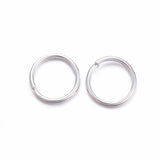 304 Stainless Steel Jump Rings, Open Jump Rings, Silver Color Plated, 20 Gauge, 7x0.8mm, Inner Diameter: 5.5mm, 50pc/Set