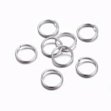 304 Stainless Steel Jump Rings, Open Jump Rings, Silver Color Plated, 20 Gauge, 7x0.8mm, Inner Diameter: 5.5mm, 50pc/Set