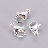 304 Stainless Steel Lobster Claw Clasps, Silver Color Plated, 9x6x3.5mm, Hole: 1.2mm, 10pc/Set