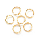 304 Stainless Steel Jump Rings, Open Jump Rings, Real 24K Gold Plated, 10x1.2mm, 20pc/Set