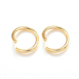 304 Stainless Steel Jump Rings, Open Jump Rings, Real 24k Gold Plated, 18 Gauge, 8x1mm, 20pcs/Set