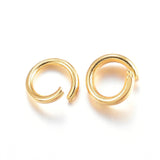 304 Stainless Steel Jump Rings, Open Jump Rings, Real 18K Gold Plated, 22 Gauge, 4x0.6mm, 100pcs/Set