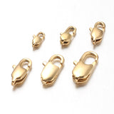 Ion Plating(IP) 304 Stainless Steel Lobster Claw Clasps, Golden, 13x7x3.5mm, Hole: 1mm, 2pc/Set