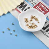 Round PVD Vacuum Plating 304 Stainless Steel Beads, Golden, 4mm, Hole: 1.5mm, 50pc/Set