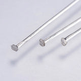 Tarnish Resistant 304 Stainless Steel Flat Head Pins, Stainless Steel Color, 70x0.7mm, Head: 1.5mm, 20pc/Set