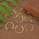 201 Stainless Steel Linking Rings, Ring, Real 24K Gold Plated, 25x1~1.2mm, Inner Diameter: 22mm, 10pc/Set