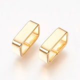 304 Stainless Steel Slide Charms, Rectangle, Golden, 4x12.5x7.5mm, Hole: 5.5x10.5mm, 5pc/Set