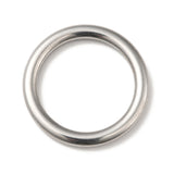 Non-Tarnish 304 Stainless Steel Linking Rings, Round Ring, Stainless Steel Color, 33x4mm, Inner Diameter: 25mm, 5pc/Set