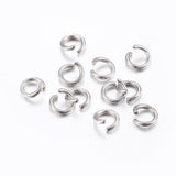 Tarnish Resistant 304 Stainless Steel Open Jump Rings, Stainless Steel Color, 22 Gauge, 3x0.6mm, about 625pcs/10g