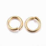 304 Stainless Steel Open Jump Rings, Golden, 20 Gauge, 5x0.8mm, Inner Diameter: 3.5mm, about 200pcs/10g