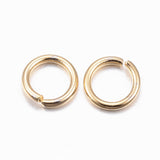 304 Stainless Steel Open Jump Rings, Real 18K Gold Plated, 22 Gauge, 4x0.6mm, Inner Diameter: 3mm, 50pc/Set