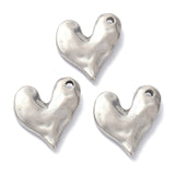 Non-Tarnish 304 Stainless Steel Pendants, Heart, Stainless Steel Color, 19x17x3mm, Hole: 1.8mm, 5pc/Set