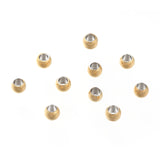 304 Stainless Steel Spacer Beads, Round, Golden, 3x2mm, Hole: 1.6mm, 50pc/Set