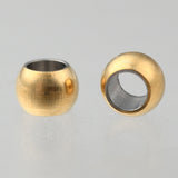 304 Stainless Steel Spacer Beads, Round, Golden, 3x2mm, Hole: 1.6mm, 50pc/Set